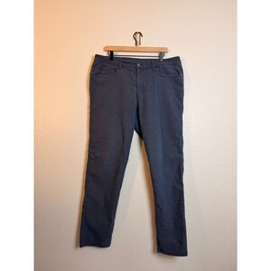Lululemon ABC Tech Canvas Pants Men’s W38 L34 Blue/Grey Slim 5-Pocket